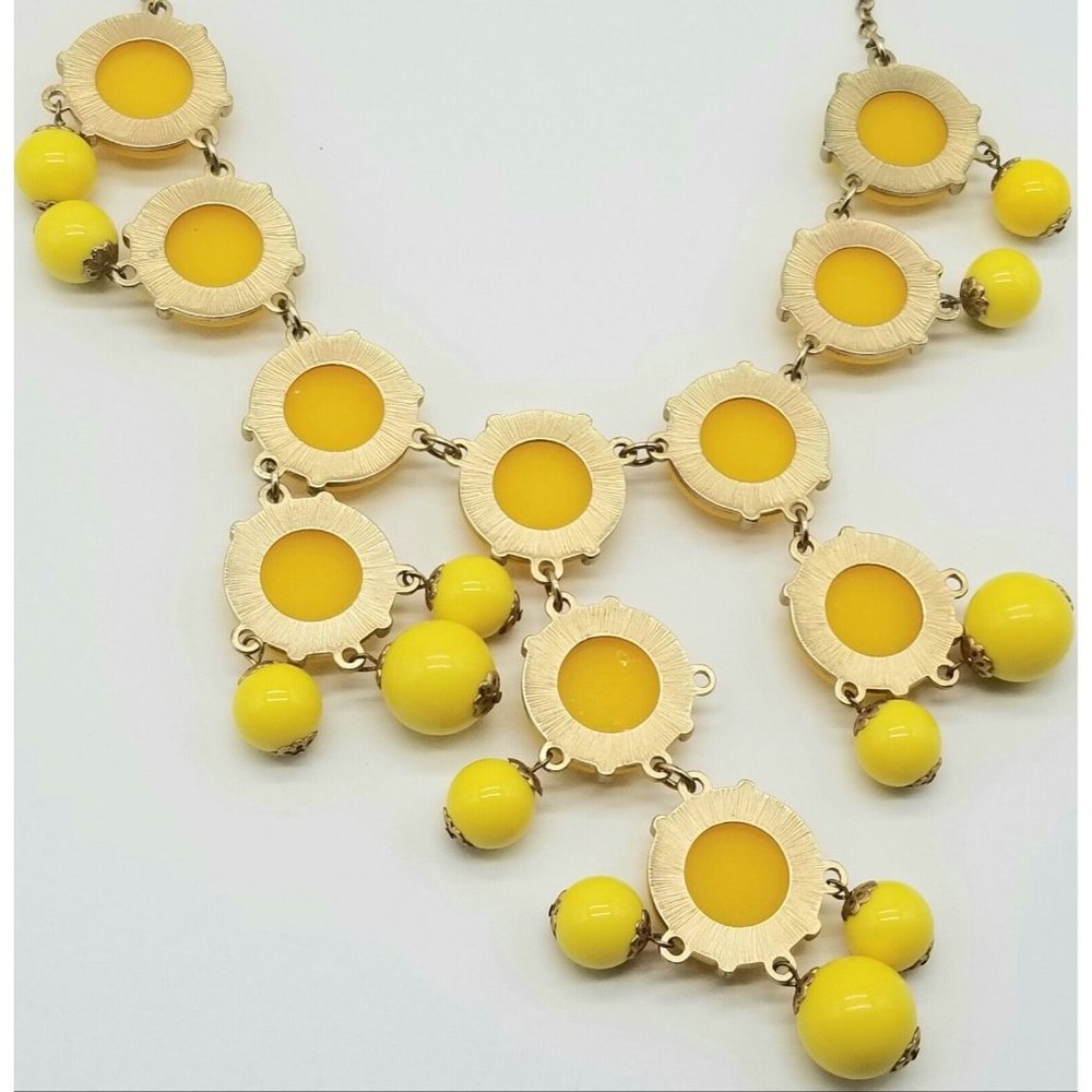 Bumblebee Yellow Acrylic Bubble Statement Necklace - image 6